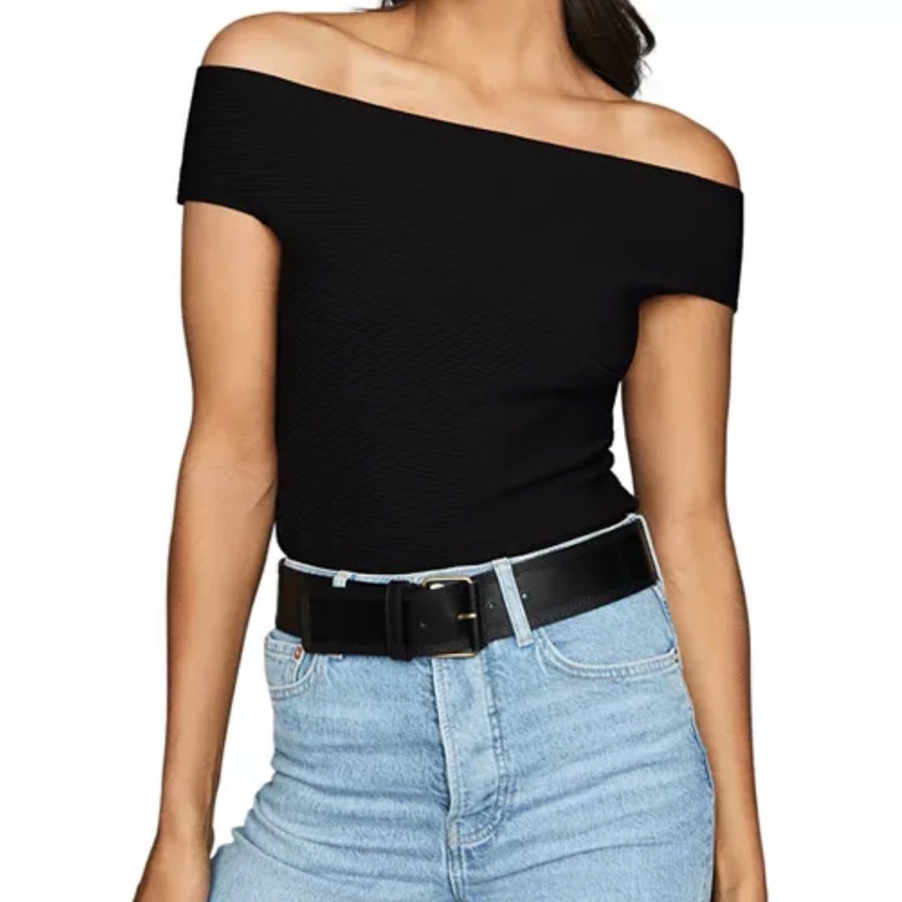 REISS
Megan Off-the-Shoulder Top | Black | XS | EUC